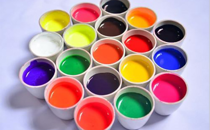 （圖：顏料分散是的潤(rùn)濕作用）